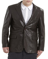 Men Genuine Leather Blazer Sport Coat 09